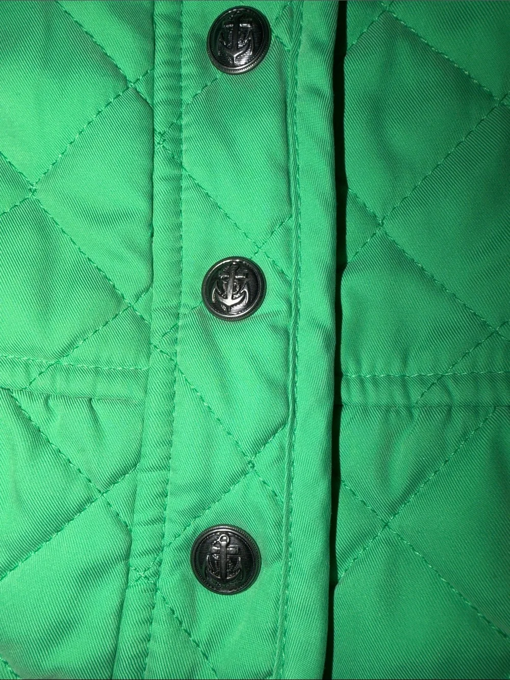 GAP Quilted Mint Green Baby Girls' 6-12 months Jacket with Gingham Lining